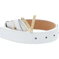 Valentino Gürtel Hampton Plaque Buckle Belt W115 Bian / Oro - kürzbar