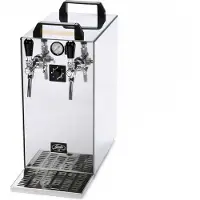 Ich-zapfe Zapfanlage, Bierzapfanlage Kontakt 40/K PROFI, 2-leitig, 50 Liter/h, Trockenkühlgerät mit Membranpumpe u. integriertem Druckregler, Edelstahlgehäuse, Green Line