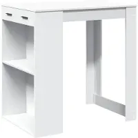 vidaXL Bartisch Weiß 102x70x103,5 cm Holzwerkstoff