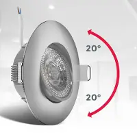 B.K.Licht 2x 6er-Set LED Einbauleuchte dimmbar Deckenlampe Einbauspots schwenkbar 5W Spot Strahler
