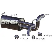 ERNST 061117 Endschalldämpfer für OPEL Astra J Sports Tourer (P10) Auspuff