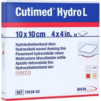 Cutimed Hydro L Hydrokolloidverb.dünn 10x10 cm 10 St Kompressen