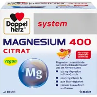 Queisser Pharma GmbH & Co. KG Doppelherz system Magnesium 400 Citrat mit Orange-Granatapfel-Geschmack 40 St