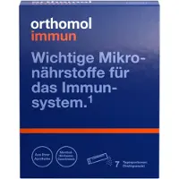 Orthomol VET Immun - Mikronährstoffe zur Unterstützung des Immunsystems - mit Vitamin C, Vitamin D und Zink - Menthol-Himbeere, 7 St. Tagesportionen