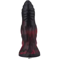Hismith Premium Fantasy Dildo Aufsatz KlicLok 22 cm Schwarz Flamme