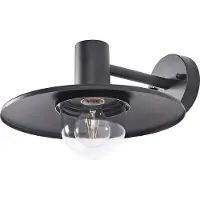 Beliani Außenwandleuchte Schwarz aus Metall Außenbeleuchtung Gartenbeleuchtung Wandlampe Outdoor Modernes Design für Garten