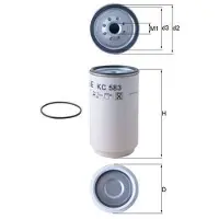 MAHLE ORIGINAL Kraftstofffilter KC 583D