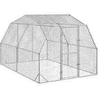 vidaXL Hühnerstall 2,5x4x2,25 m Verzinkter Stahl