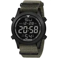 KHS PLABSD.NSGO Armbanduhr Platoon Digital Olivgrün/Schwarz