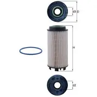 MAHLE ORIGINAL Kraftstofffilter KX 403/1D