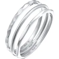 Elli Ring Stapelringe Stacking Bandring 3Er Set 925 Silber Elli Silber