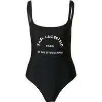 Karl Lagerfeld Rsg Logo Swimsuit Black Größe: XS | Badeanzüge Outlet | Damen | Schwarz