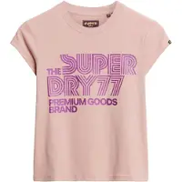 Superdry Retro Glitter Logo Cap Kurzarm-t-shirt