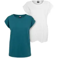 Urban Classics T-Shirt "Damen Ladies Extended Shoulder Tee 2-Pack" 1 Stk.