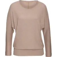 Vivance Langarmshirt "mit breitem Bund" aus strukturiertem, luftigem Feinstrick mit Viskose