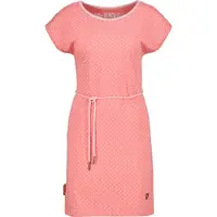 Alife & Kickin Blusenkleid , Damen, Gr. XS, Normalgrößen, rosa (peach), 65% Baumwolle, 35% Polyester, Rundhals, Kleider Blusenkleid