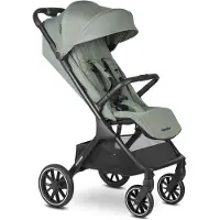 Easywalker Jackey² XL Buggy, Für Kinder von 0-22 kg, Automatisch in einer Sekunde zusammenklappbar, Geräumiger Buggy mit XL-Rädern, Sonnenverdeck & Einkaufskorb, Autositz kompatibel - Agave Grün