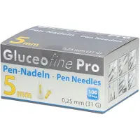 Gluceofine Pro Pen-Nadeln 31 G 0,25x5 mm 100 St Kanüle