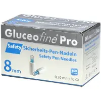 Gluceofine Pro Safety Sich.-Pen-Nadeln 30 Gx8 mm 100 St