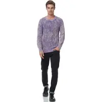 Rusty neal Strickpullover im dezenten Batik-Design