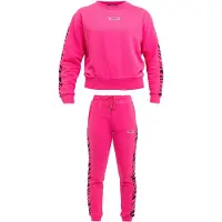 Tom Barron Freizeitanzug Zebra Pattern Sweatshirt And Pant Set in FUCHSIA | Gr.: XS