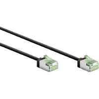 Goobay Ultraflexibles CAT 8.1 Patchkabel, slim, U/FTP, schwarz