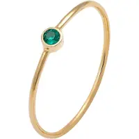 Elli Ring 925 Sterling Silber in Grün | Gr.: 58