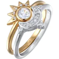 Elli Ring 925 Sterling Silber in Zweifarbig | Gr.: 58