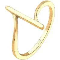 Elli Ring Bandring Geo Formen Cool Basic Minimal 925 Silber Elli Gold