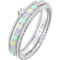 Elli Ring 925 Sterling Silber Ring Set in Silber | Gr.: 64