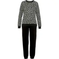 Vivance Pyjama Grau Gr. 32/34 für Damen. Rundhals und Allover-Druck. Basic. Nachhaltig.