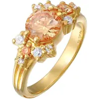 Elli Ring 925 Sterling Silber in Gold | Gr.: 58