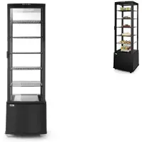 Hendi Kühlvitrine schwarz 270 l Anti-Beschlag 1913 mm h