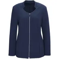 Goldner Strukturblazer mit Rundhalsausschnitt in blau | Gr.: 48