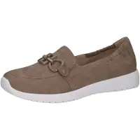 Caprice Damen Slipper Zierspange Wechselfußbett Leder 9-24708-42, Größe:36 EU, Farbe:Braun