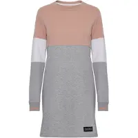 Oxmo Sweatkleid "Sweatkleid OXOmila", Damen, Gr. M, N-Gr, rosa (mahogany rose), Obermaterial: 80% Polyester PES. 20% Baumwolle CO., Kleider Sweatkleid