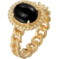 Elli Ring 925 Sterling Silber in Gold | Gr.: 54