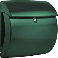 Burg wachter Briefkasten "Kiel 886 GR", mit separatem Zeitungsfach, aus Kunststoff