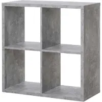Die Möbelfundgrube Standregal Betonoptik 73 x 73 cm - 4 Fächer - MAX
