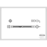 CORTECO 19032613 Bremsschlauch Hinten Links für OPEL Monterey A (M92) für VAUXHALL Monterey (M92)