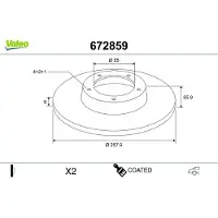 Valeo Bremsscheibe COATED 672859