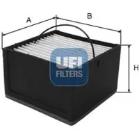 Ufi Kraftstofffilter 26.062.00 für ERF ECT Filtereinsatz