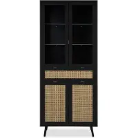 Finori Vitrine Vienna , schwarz , Maße (cm): B: 80 H: 195 T: 40.0