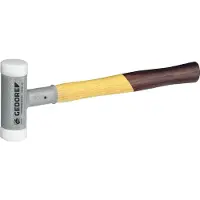 Gedore Rückschlagfreier Schonhammer, Ø 45 mm, Hickorystiel, Austauschbare Polyamid-Köpfe