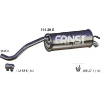ERNST 114295 Endschalldämpfer für VW POLO (9N) Auspuff