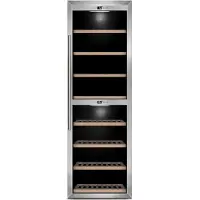 Caso Weinkühlschrank "730", Energieeffizienz: G, grau (schwarz), B:59,5cm H:186cm T:70,5cm, Weinkühlschränke, WineComfort 1800 Smart, Weinkühlschrank