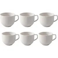 Villeroy & Boch Tasse "Kaffeetassen Afina 150 ml 6er Set weiß", weiß, Porzellan, Trinkgefäße, Tasse