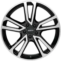Alutec 18 Zoll Alufelge Tormenta 18"x7" 5x114.3 PCD ET40 66.10mm Felge Schwarz Frontpoliert