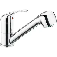 Cornat Spültischarmatur "Fabio" -Hochwertiger Messingkörper - verchromt - Schwenkbarer Auslauf" Ausziehbare Schlauchbrause/ Hochdruck- Küchenarmatur /Wasserhahn