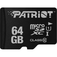 Patriot Memory PSF64GMDC10, 64 GB, MicroSDXC, Klasse 10, UHS-I, 80 MB/s, Class 1 (U1)